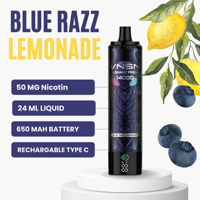 پاد یکبار مصرف VNSN بلو رز لیموناد | VNSN Quake 14000 Blue Razz Lemonade